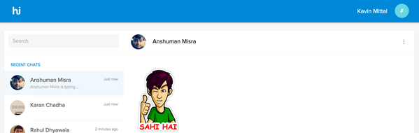 Hike messenger on web