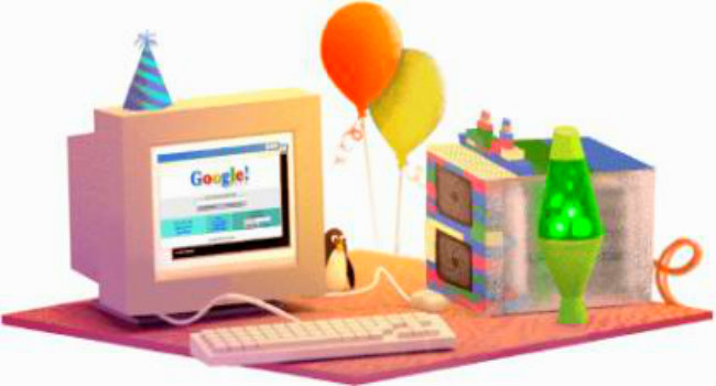 Google celebrates its 17th birthday, shows 1990s web doodle