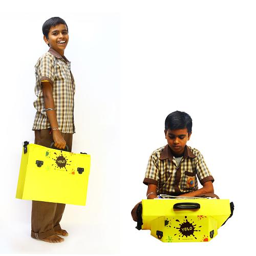 YELO – A Revolutionary Solar School Bag Transforms Into a Writing Desk