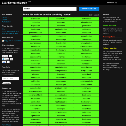 Lean Domain Search