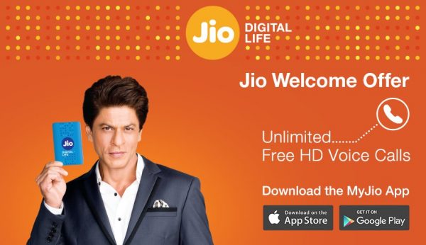 Shahrukh Khan is the brand ambassador of Reliance Jio