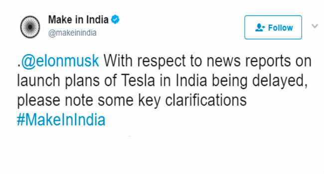 Elon Musk Are You Listening, No local Sourcing Required For Manufacturing in India