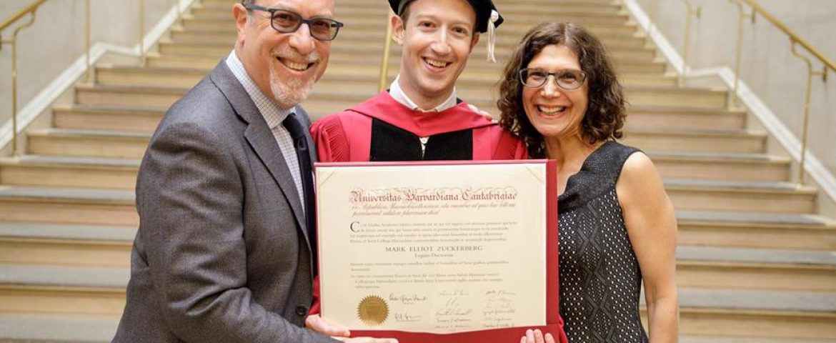 Mark Zuckerberg Gets Harvard Degree, Urges Harvard Grads to Take Risk