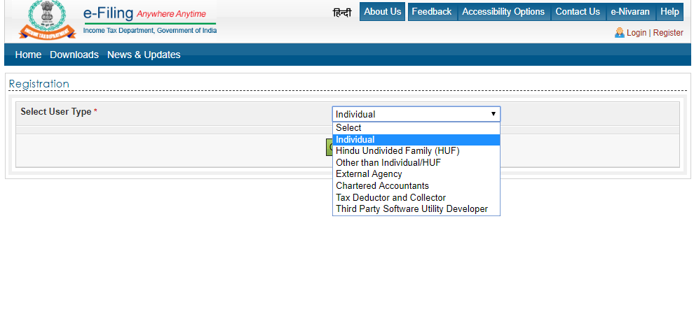 Income tax filing online