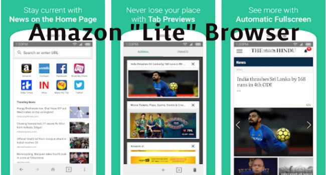 Amazon Launches a “Lite” Web Browser App for India