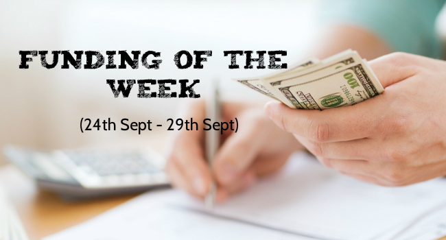 Top 5 Funding of The Week (24th Sept – 29th Sept)