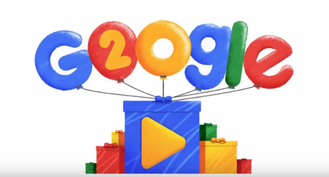 Google Celebrates its 20th Birthday with a Special Doodle