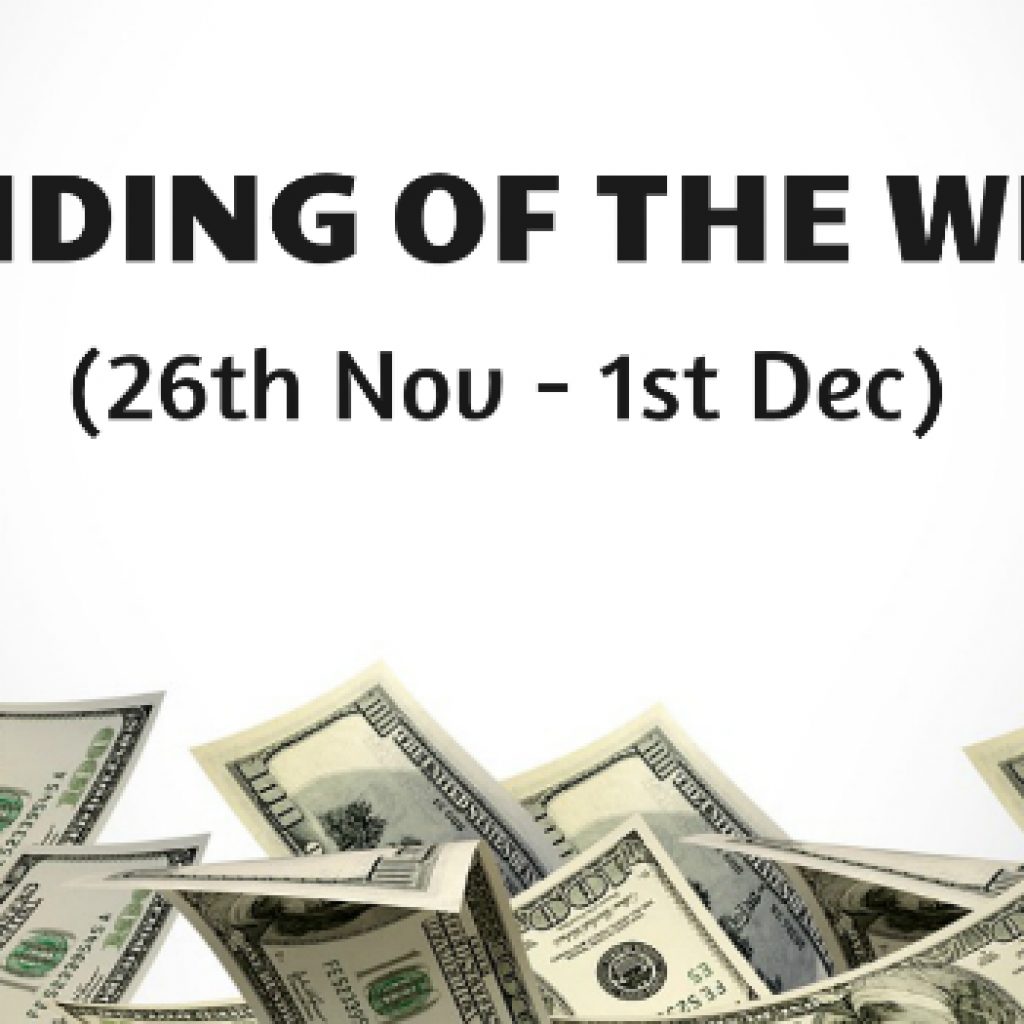 Top Five Funding of the Week (26th Nov - 1st Dec)Top Five Funding of the Week (26th Nov - 1st Dec)
